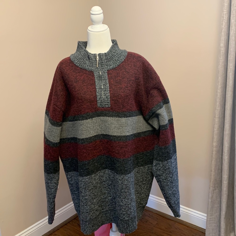 Silver silk men sweater